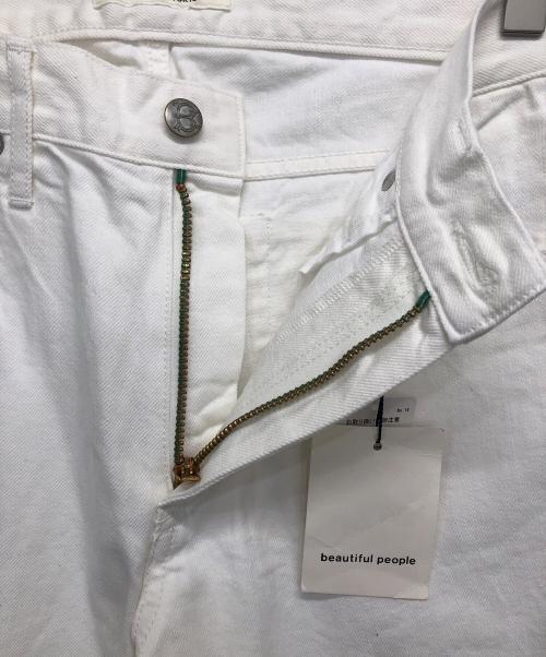 beautiful people（ビューティフルピープル）beautiful people (ビューティフルピープル) セルビッチデニムパンツ ホワイト サイズ:L 未使用品の古着・服飾アイテム