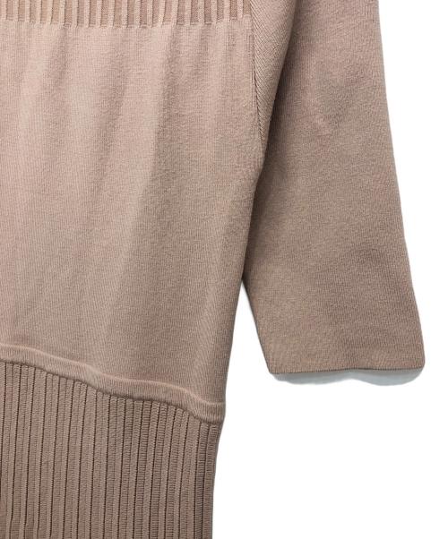 anuans（アニュアンス）anuans (アニュアンス) ボトルネックシアーニットワンピース ピンク サイズ:Fの古着・服飾アイテム