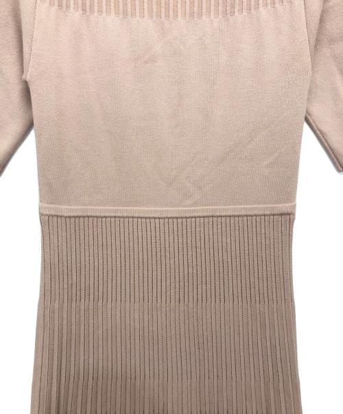 anuans（アニュアンス）anuans (アニュアンス) ボトルネックシアーニットワンピース ピンク サイズ:Fの古着・服飾アイテム