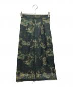 RIM.ARKリムアーク）の古着「Exuding texture sheer SK」｜グリーン