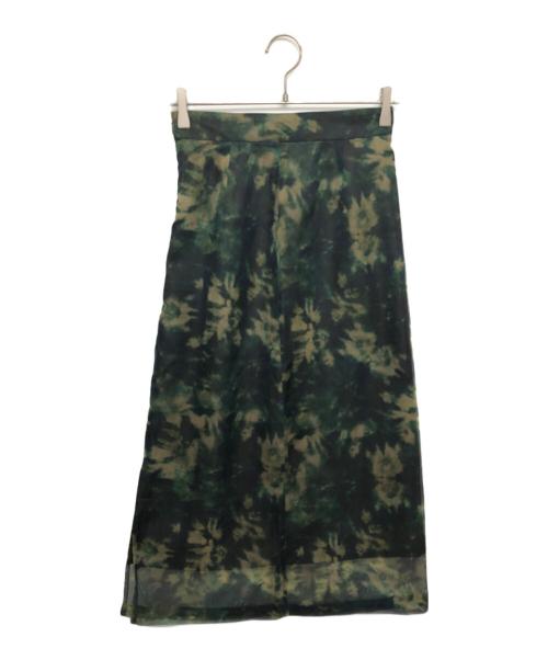 RIM.ARK（リムアーク）RIM.ARK (リムアーク) Exuding texture sheer SK グリーン サイズ:36の古着・服飾アイテム