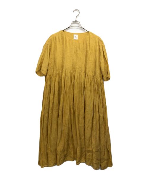 maison de soil（メゾンドソイル）maison de soil (メゾンドソイル) ブラウスワンピース イエロー サイズ:2の古着・服飾アイテム