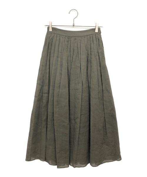 MACKINTOSH LONDON（マッキントッシュ ロンドン）MACKINTOSH LONDON (マッキントッシュ ロンドン) ガスボイルオーガンジースカート カーキ サイズ:36の古着・服飾アイテム
