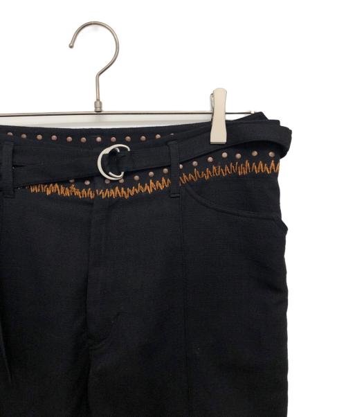 BED J.W. FORD（ベッドフォード）BED J.W. FORD (ベッドフォード) サイドスリットパンツ ブラック サイズ:1の古着・服飾アイテム