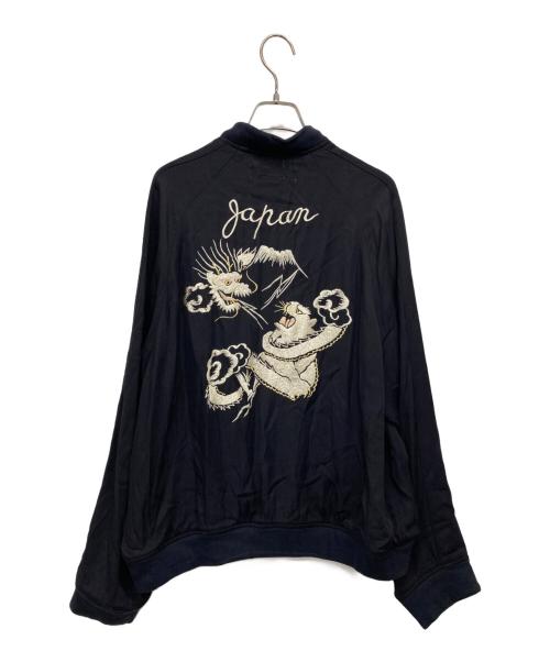 REMI RELIEF（レミレリーフ）REMI RELIEF (レミレリーフ) レーヨンツイル スカジャン ネイビー サイズ:Lの古着・服飾アイテム
