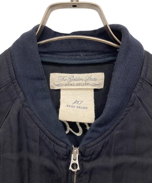 REMI RELIEF（レミレリーフ）REMI RELIEF (レミレリーフ) レーヨンツイル スカジャン ネイビー サイズ:Lの古着・服飾アイテム