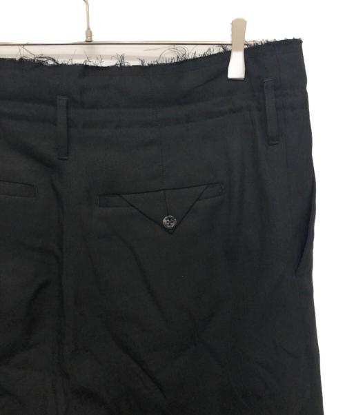 ANCELLM（アンセルム）ANCELLM (アンセルム) DAMAGE WOOL 2TUCK SLACKS（ダメージウール2タックスラックス） ブラック サイズ:2の古着・服飾アイテム