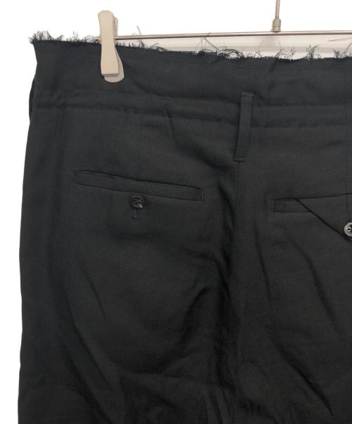 ANCELLM（アンセルム）ANCELLM (アンセルム) DAMAGE WOOL 2TUCK SLACKS（ダメージウール2タックスラックス） ブラック サイズ:2の古着・服飾アイテム