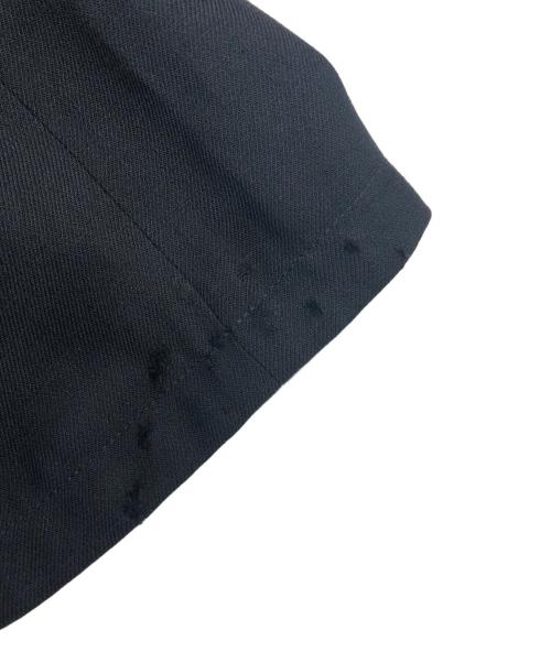 ANCELLM（アンセルム）ANCELLM (アンセルム) DAMAGE WOOL 2TUCK SLACKS（ダメージウール2タックスラックス） ブラック サイズ:2の古着・服飾アイテム