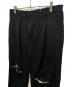 中古・古着 ANCELLM (アンセルム) DAMAGE WOOL 2TUCK SLACKS（ダメージウール2タックスラックス） ブラック サイズ:2：30000円
