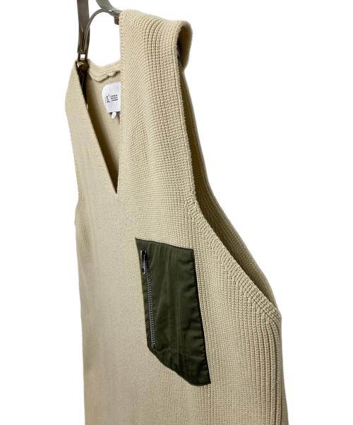 F/CE.（エフシーイー）F/CE. (エフシーイー) ノースリーブニットワンピース ベージュ サイズ:Fの古着・服飾アイテム