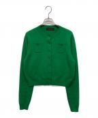 CABANキャバン）の古着「コットンカシミヤ クルーネックカーディガン」｜グリーン