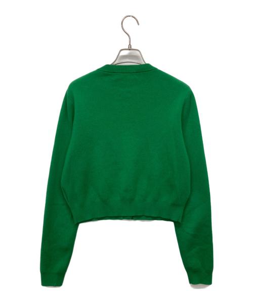 CABAN（キャバン）CABaN (キャバン) コットンカシミヤ クルーネックカーディガン グリーン サイズ:XSの古着・服飾アイテム