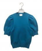 UNITED ARROWS TOKYOユナイテッドアローズトウキョウ）の古着「パフスリーブ 5分袖 ニット」｜スカイブルー