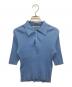 AURALEE（オーラリー）の古着「GIZA HIGH GAUGE RIB KNIT POLO」｜スカイブルー