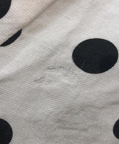 BALLSEY（ボールジィ）BALLSEY (ボールジィ) コットンシルクドットプリント ネックギャザーブラウス ベージュ サイズ:Sの古着・服飾アイテム