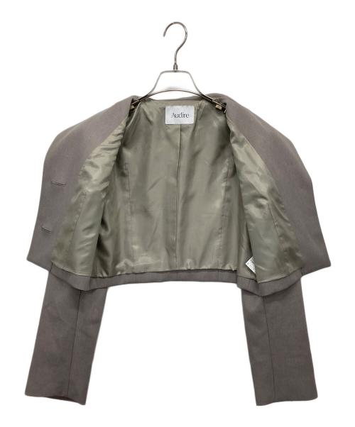 Audire（アウディーレ）audire (アウディーレ) Noble short jacket グレー サイズ:Sの古着・服飾アイテム