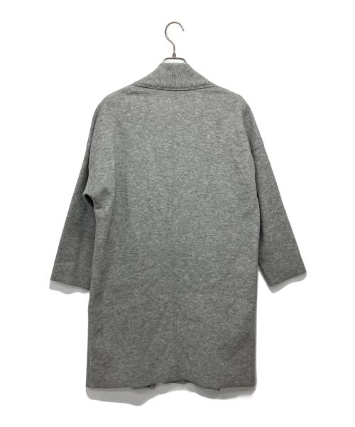 23区（ニジュウサンク）23区 (ニジュウサンク) コンプレストパイルコーディガン グレー サイズ:38の古着・服飾アイテム