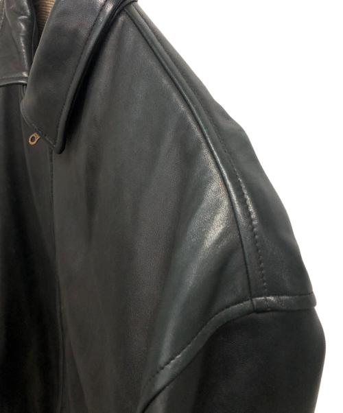 POLO RALPH LAUREN（ポロ・ラルフローレン）POLO RALPH LAUREN (ポロ・ラルフローレン) レザースイングトップ/レザージャケット ブラック サイズ:XLの古着・服飾アイテム