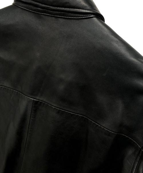 POLO RALPH LAUREN（ポロ・ラルフローレン）POLO RALPH LAUREN (ポロ・ラルフローレン) レザースイングトップ/レザージャケット ブラック サイズ:XLの古着・服飾アイテム