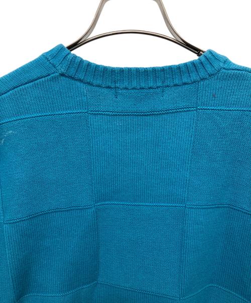 SUPREME（シュプリーム）Supreme (シュプリーム) Tonal Checkerboard Small Box Sweater ブルー サイズ:Mの古着・服飾アイテム
