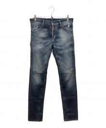 DSQUARED2（ディースクエアード）の古着「ペンキ加工デニムパンツ」｜インディゴ