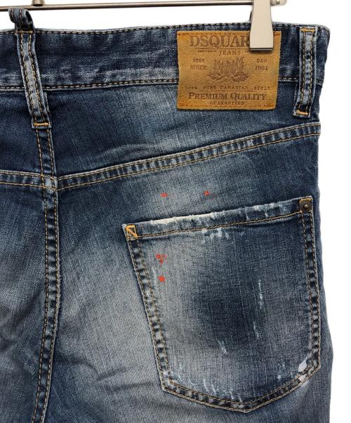 DSQUARED2（ディースクエアード）DSQUARED2 (ディースクエアード) ペンキ加工デニムパンツ インディゴ サイズ:44の古着・服飾アイテム