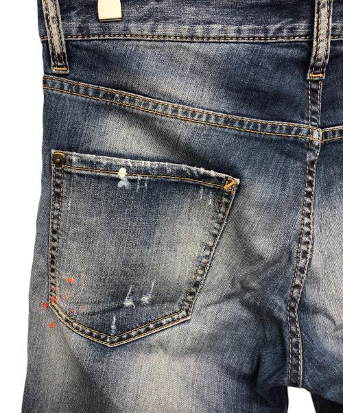 DSQUARED2（ディースクエアード）DSQUARED2 (ディースクエアード) ペンキ加工デニムパンツ インディゴ サイズ:44の古着・服飾アイテム