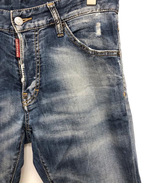 DSQUARED2（ディースクエアード）DSQUARED2 (ディースクエアード) ペンキ加工デニムパンツ インディゴ サイズ:44の古着・服飾アイテム