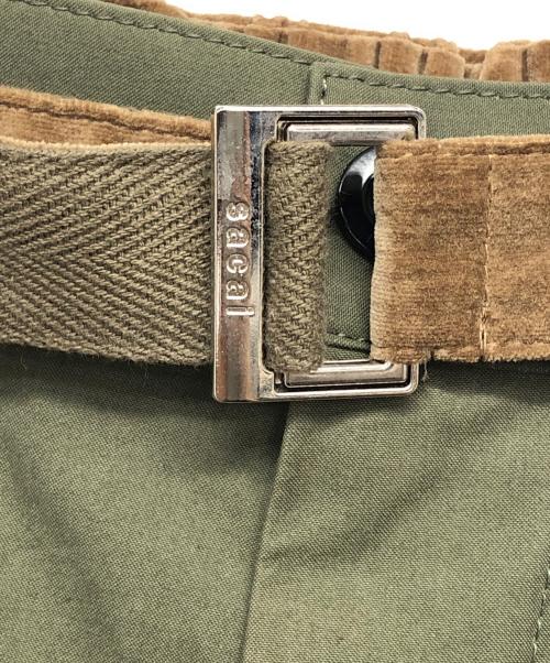 sacai（サカイ）sacai (サカイ) Pre Cotton Oxford Pants カーキ サイズ:1の古着・服飾アイテム
