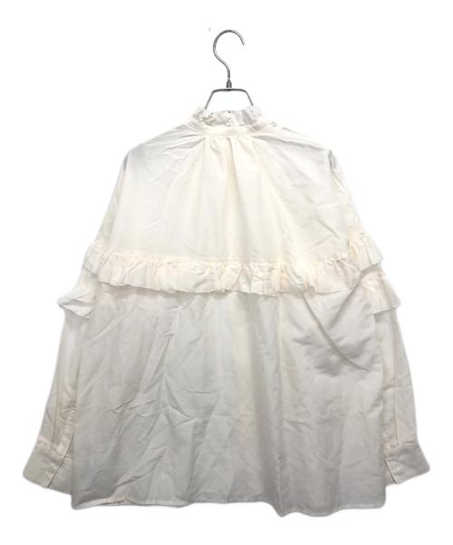 Spick and Span（スピック＆スパン）Spick and Span (スピックアンドスパン) コットンシルクティアードフリルスリーブブラウス アイボリー サイズ:Fの古着・服飾アイテム