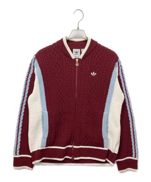 adidas Originals（アディダスオリジナル）adidas Originals (アディダスオリジナル) CARDIGAN UNITEFIT Unisex Burgundy バーガンディー/ワインレッド サイズ:XLの古着・服飾アイテム