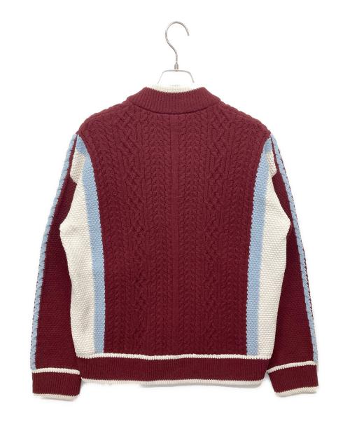 adidas Originals（アディダスオリジナル）adidas Originals (アディダスオリジナル) CARDIGAN UNITEFIT Unisex Burgundy バーガンディー/ワインレッド サイズ:XLの古着・服飾アイテム