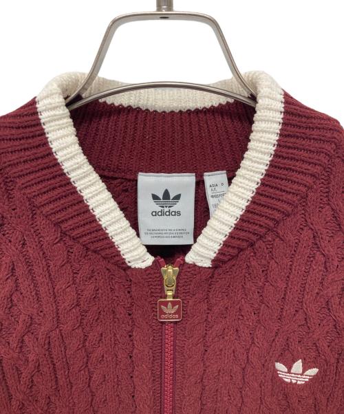 adidas Originals（アディダスオリジナル）adidas Originals (アディダスオリジナル) CARDIGAN UNITEFIT Unisex Burgundy バーガンディー/ワインレッド サイズ:XLの古着・服飾アイテム