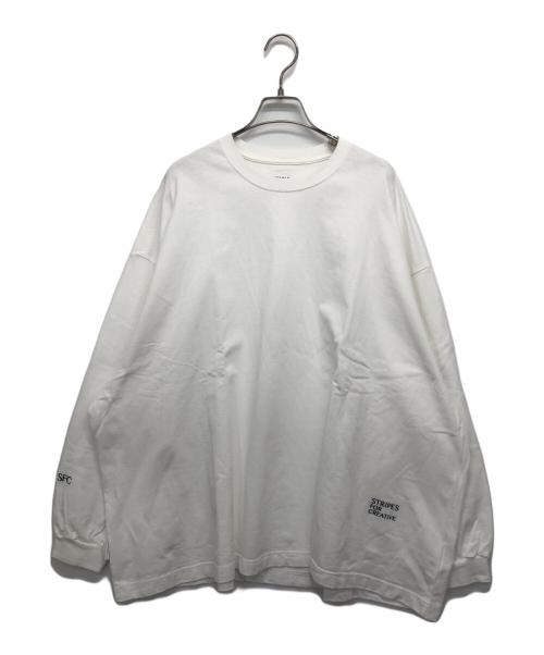 Stripes For Creative（ストライプ フォー クリエイティブ）Stripes For Creative (ストライプ フォー クリエイティブ) SUPER BIG FLAT LS TEE ホワイト サイズ:Lの古着・服飾アイテム
