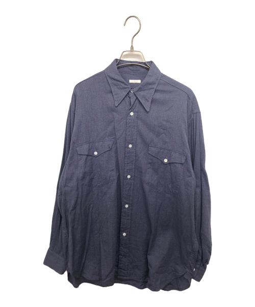 COMOLI（コモリ）COMOLI (コモリ) ヨリ杢ワークシャツ ブルー サイズ:SIZE 2の古着・服飾アイテム