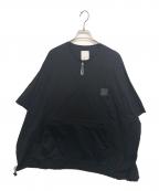 Stripes For Creativeストライプ フォー クリエイティブ）の古着「HALF ZIP NYLON SHIRT（ハーフジップナイロンシャツ）」｜ブラック