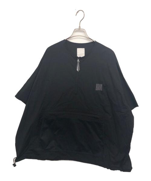 Stripes For Creative（ストライプ フォー クリエイティブ）Stripes For Creative (ストライプ フォー クリエイティブ) HALF ZIP NYLON SHIRT（ハーフジップナイロンシャツ） ブラック サイズ:Lの古着・服飾アイテム