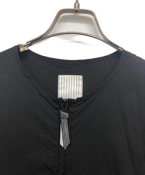 Stripes For Creative（ストライプ フォー クリエイティブ）Stripes For Creative (ストライプ フォー クリエイティブ) HALF ZIP NYLON SHIRT（ハーフジップナイロンシャツ） ブラック サイズ:Lの古着・服飾アイテム