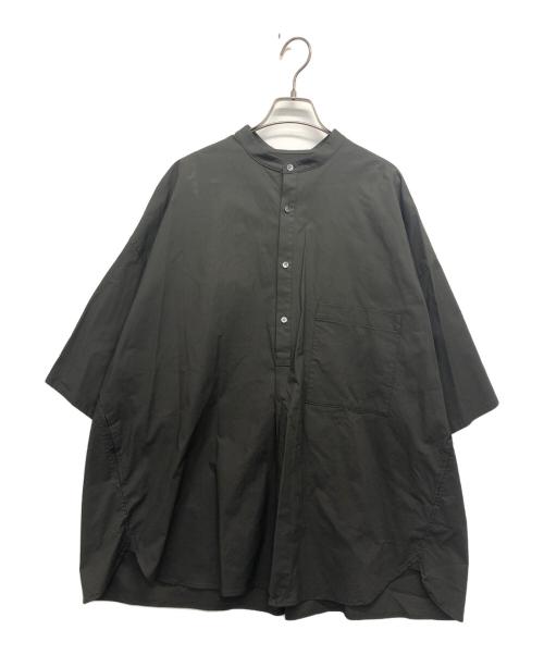 Graphpaper（グラフペーパー）Graphpaper (グラフペーパー) STRETCH TYPEWRITER STAND COLLAR YOKE SLEEVE SHIRT ブラウン サイズ:Fの古着・服飾アイテム
