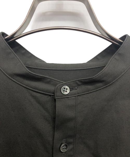 Graphpaper（グラフペーパー）Graphpaper (グラフペーパー) STRETCH TYPEWRITER STAND COLLAR YOKE SLEEVE SHIRT ブラウン サイズ:Fの古着・服飾アイテム