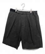 Graphpaperグラフペーパー）の古着「Stretch Typewriter Wide Tuck Chef Shorts」｜ブラウン