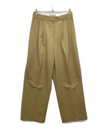 Didot.showroom（Didot.showroom）の古着「ローライズツータックワイドスラックス」｜ブラウン