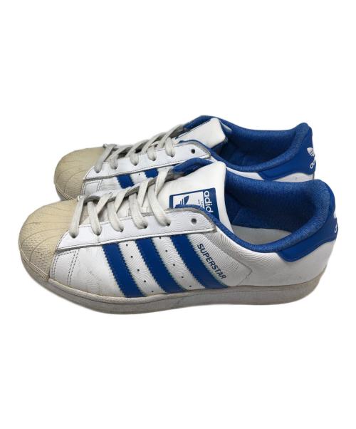 adidas（アディダス）adidas (アディダス) SUPER STAR ブルー×ホワイト サイズ:25.5の古着・服飾アイテム