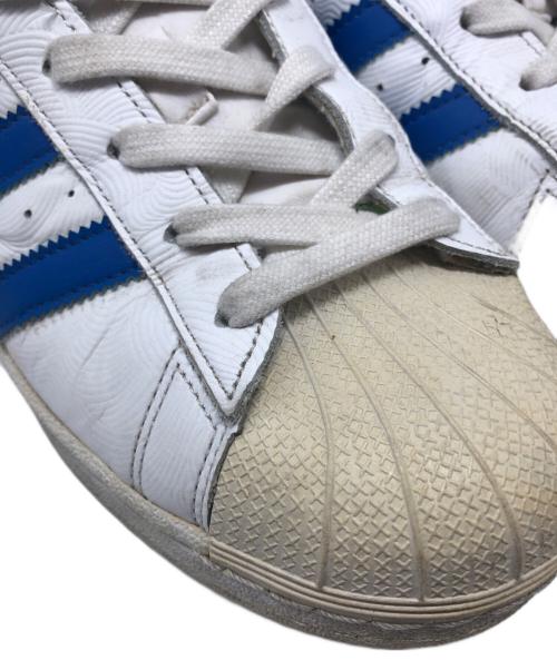 adidas（アディダス）adidas (アディダス) SUPER STAR ブルー×ホワイト サイズ:25.5の古着・服飾アイテム