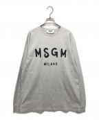 MSGMエムエスジーエム）の古着「PAINT BRUSHED LOGO T-SHIRTS」｜グレー