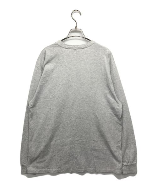 MSGM（エムエスジーエム）MSGM (エムエスジーエム) PAINT BRUSHED LOGO T-SHIRTS グレー サイズ:Lの古着・服飾アイテム