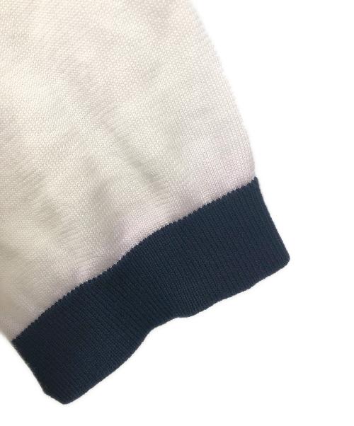 CABAN（キャバン）CABAN (キャバン) コットン クルーネックハーフスリーブカーディガン ホワイト サイズ:Fの古着・服飾アイテム