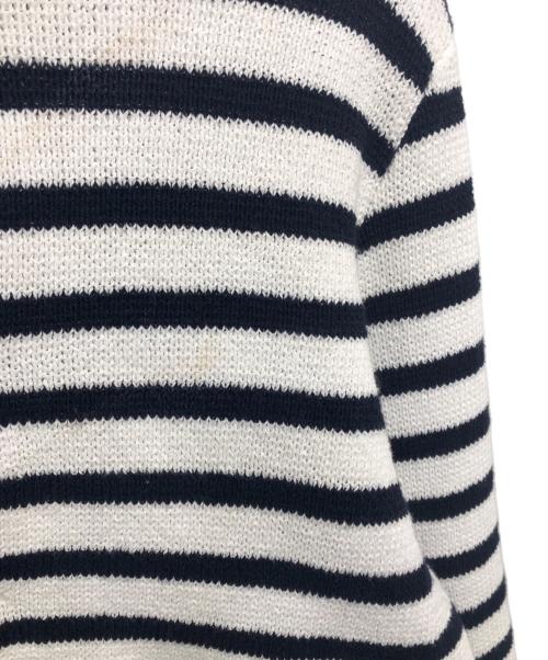 MACPHEE（マカフィー）MACPHEE (マカフィー) ハーフミラノ クルーネックカーディガン ホワイト サイズ:Sの古着・服飾アイテム