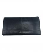 PAUL SMITHポールスミス）の古着「ブライトストライプスリーカラー2つ折り長財布」｜ブラック